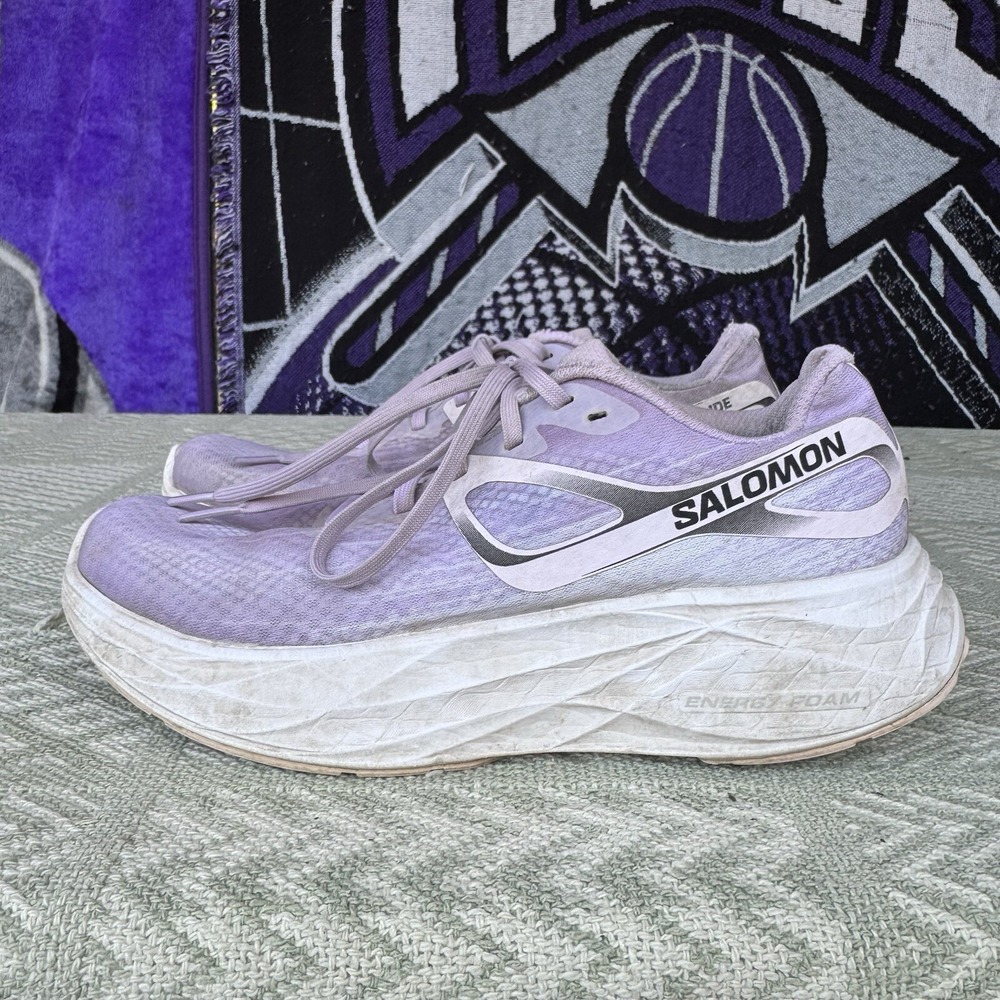 Size 8.5 - Salomon Womens‎ Aero Glide 472112 Purple Running Shoes Sneakers